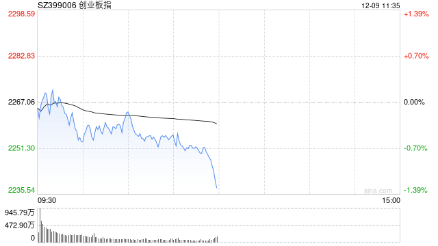午评：创指半日跌超1% PEEK材料概念爆发